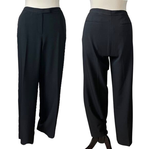 Kasper Women’s 2 Piece Pant Suit 1 Button Classic Notch Lapel Black Plus Size 16 - Picture 9 of 13